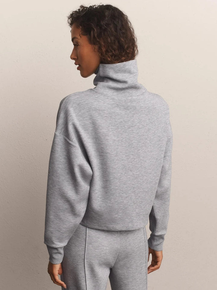 Rhone DreamGlow Mock Neck - Heather Gray