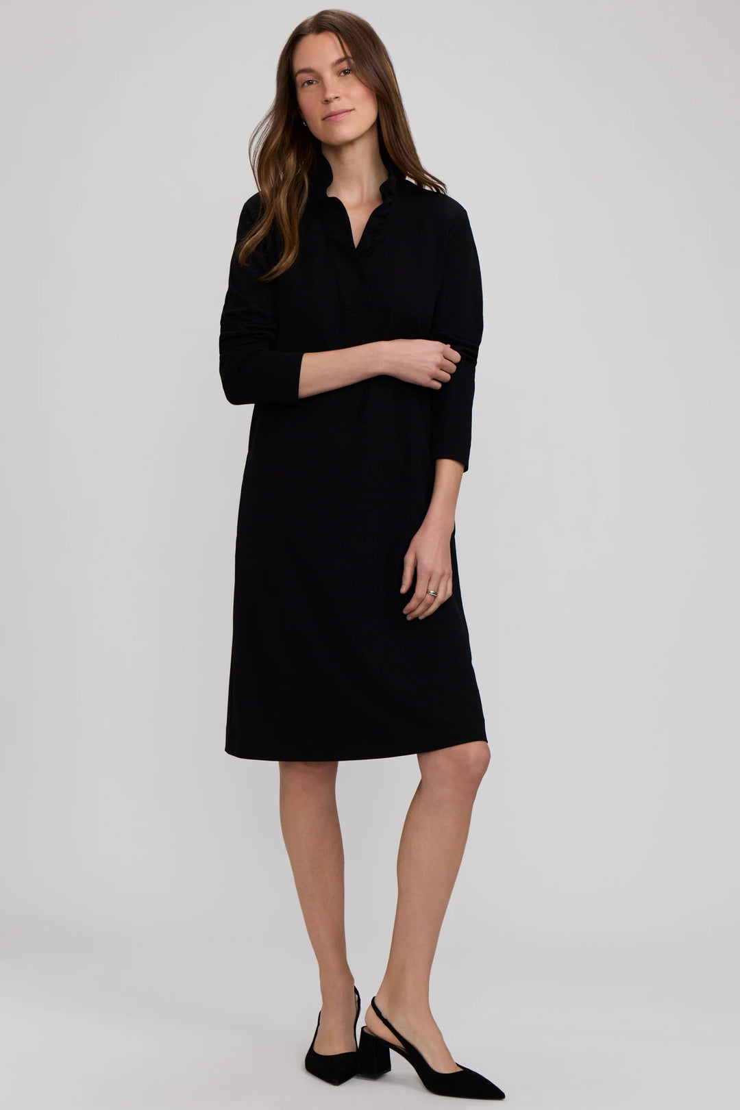 Tammy Knit Crepe Long Sleeve Dress
