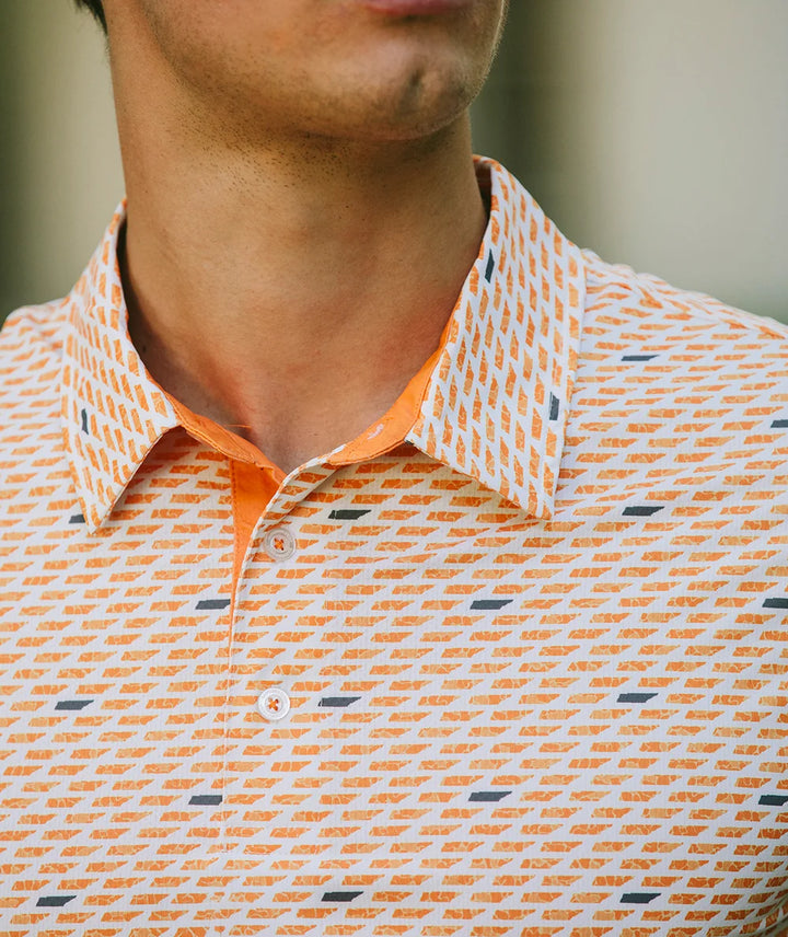 Kickoff Camo MotionTech Polo SS - Orange Out Camo