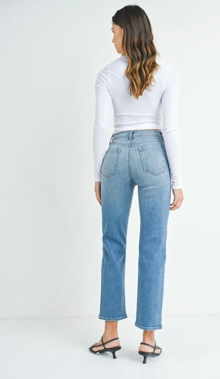 Just Black Denim Classic Straight Jean- Light Denim