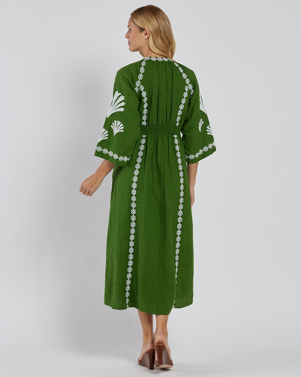 Jude Connally Clementine Dress- Garden Green White