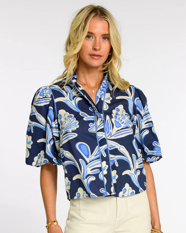 Elizabeth James Edie Top- Grand Entrance Navy