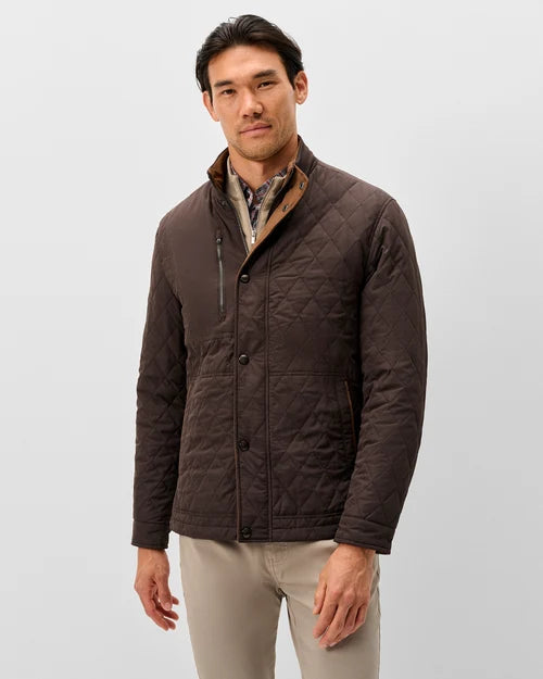 Juno Quilted Snap Jacket - Cocoa