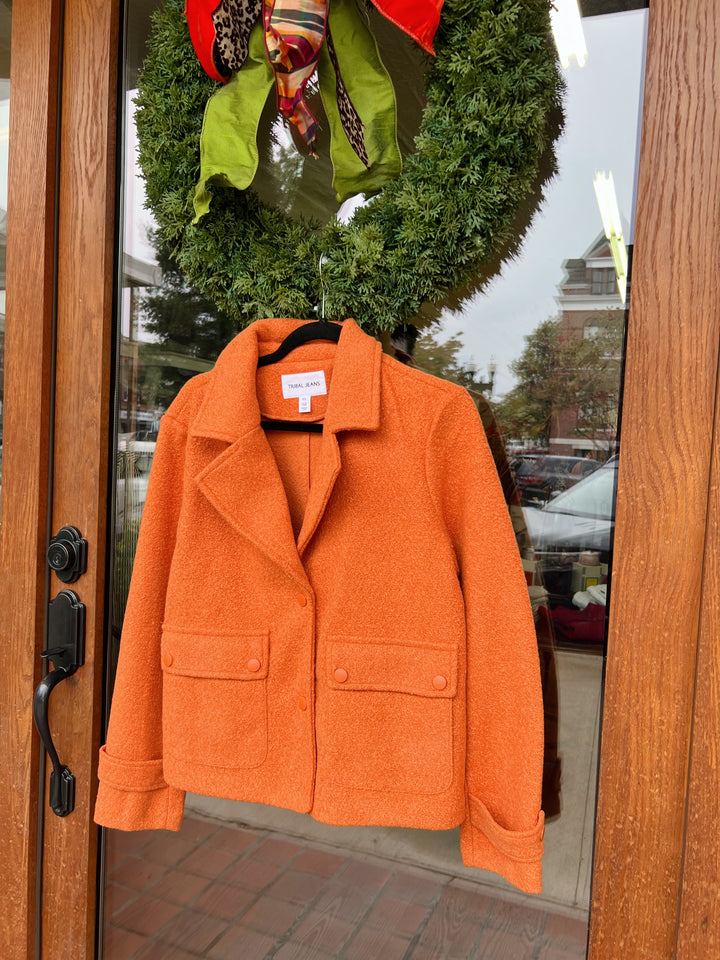 Tribal Peacoat- Burnt Orange
