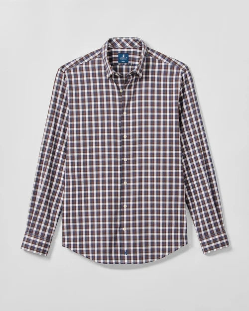 Natural Performance Button Down Shirt - Oak Bluffs Plaid - Lake