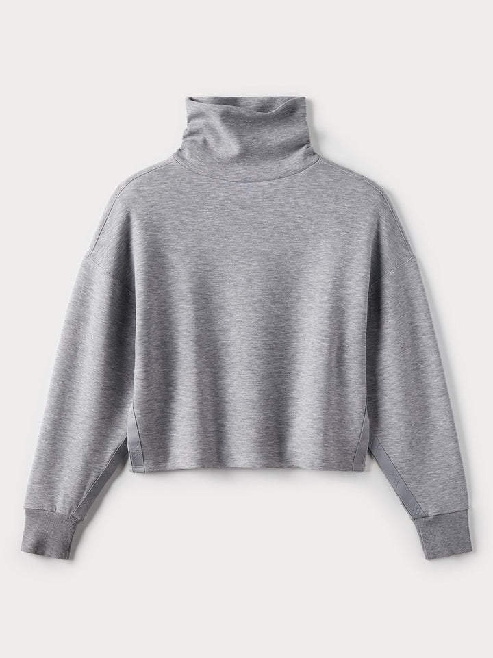 Rhone DreamGlow Mock Neck - Heather Gray