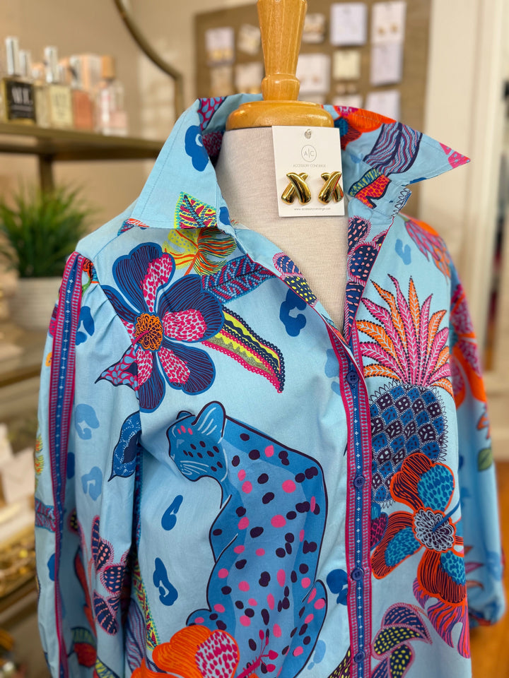 Maude Vivante Ava Dress - Azure Safari