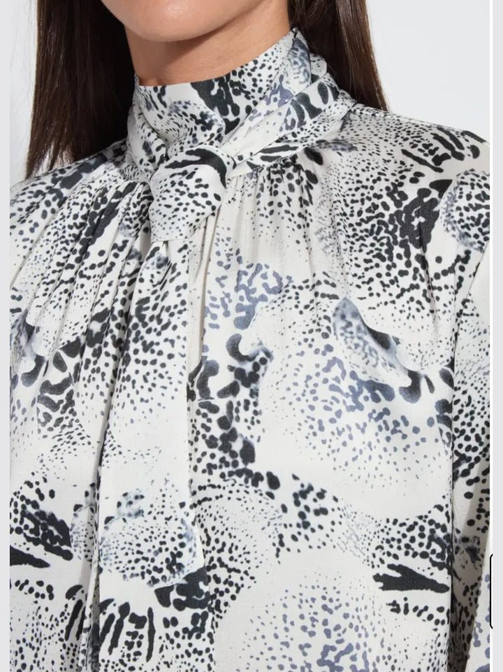 Lysse Onyx Embellished Mock Neck Top