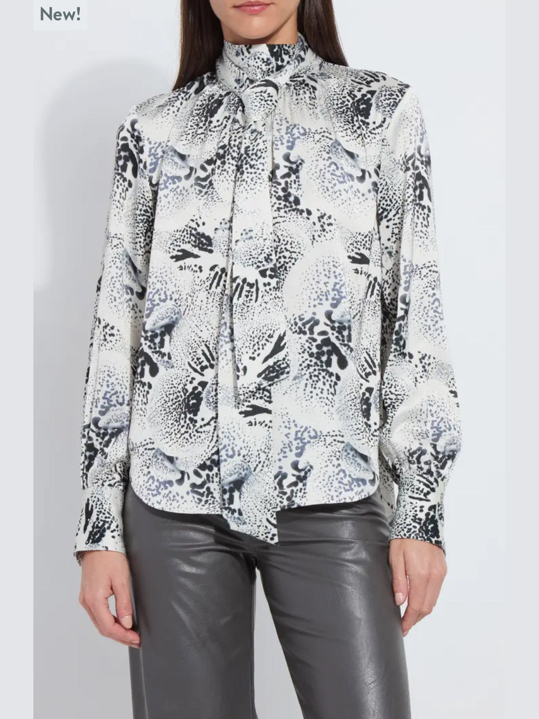 Lysse Onyx Embellished Mock Neck Top