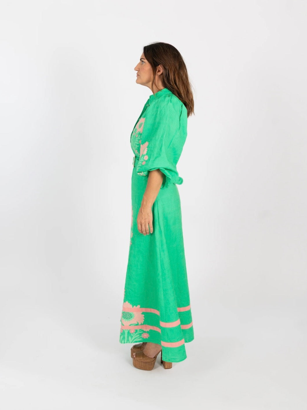 Lyla Dress- Pink Henrietta