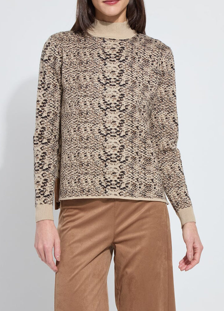 Lysse Declan Mock Neck Jacquard Sweater