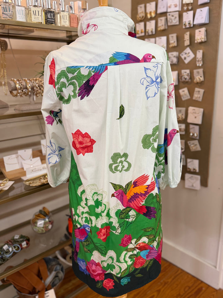 Maude Vivante Ava Dress - Forest Flutter