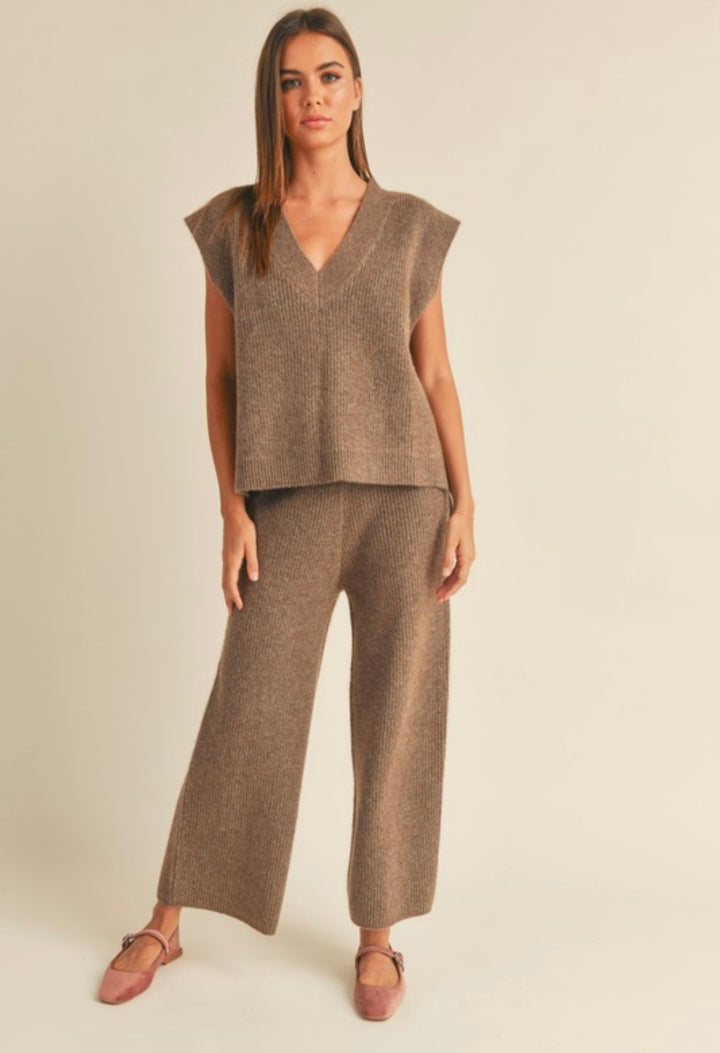 V-Neck Sweater Set