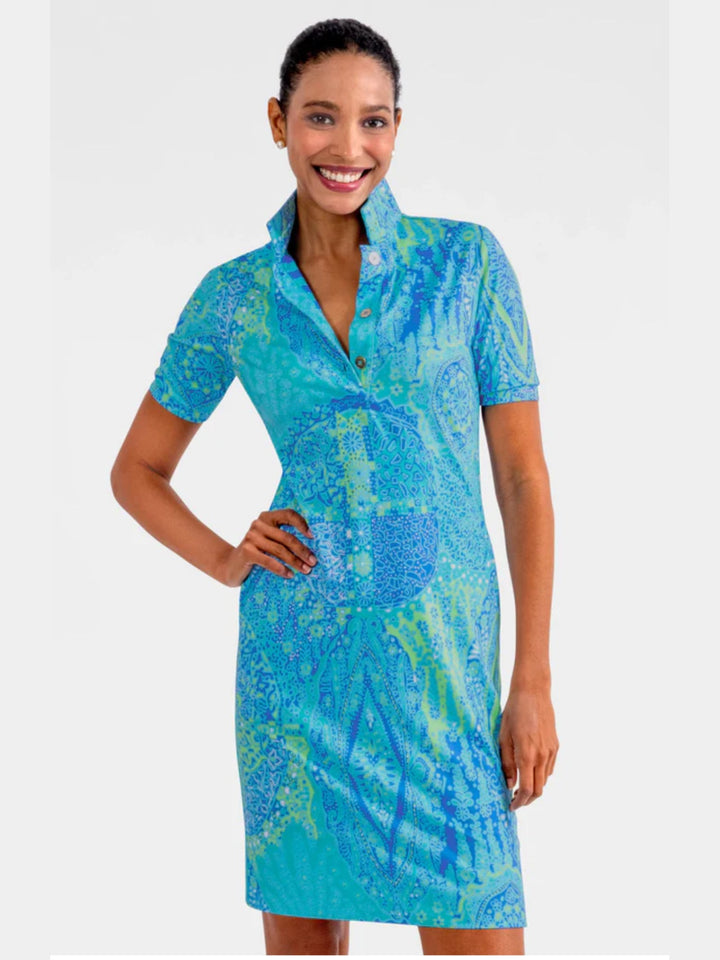 Gretchen Scott Serve It Up Dress - Turquoise