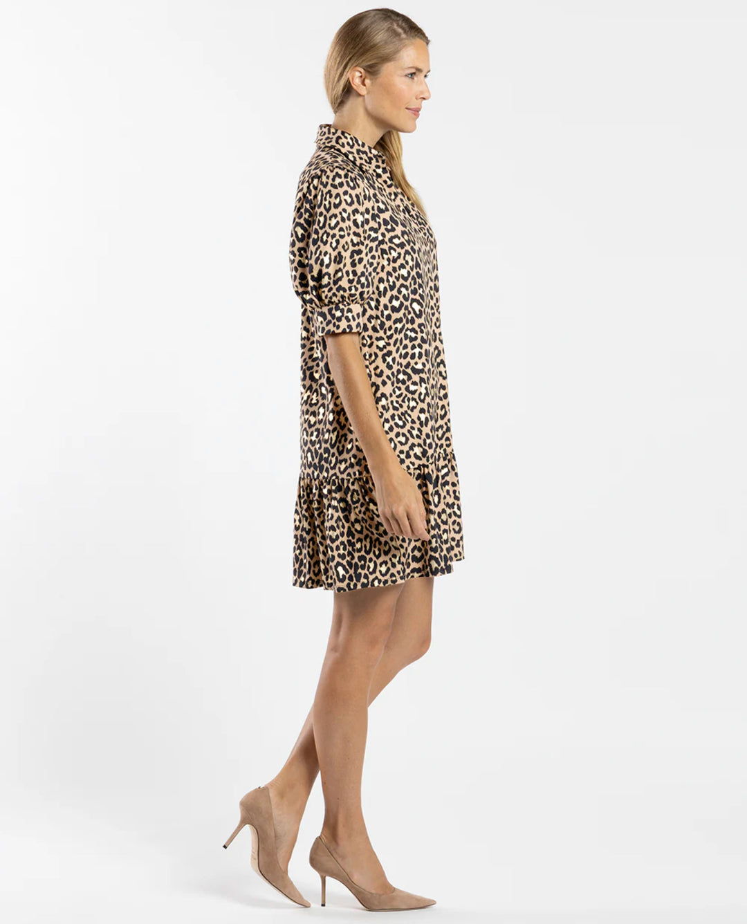 Jude Connally Tierney Dress - Cheetah Gold