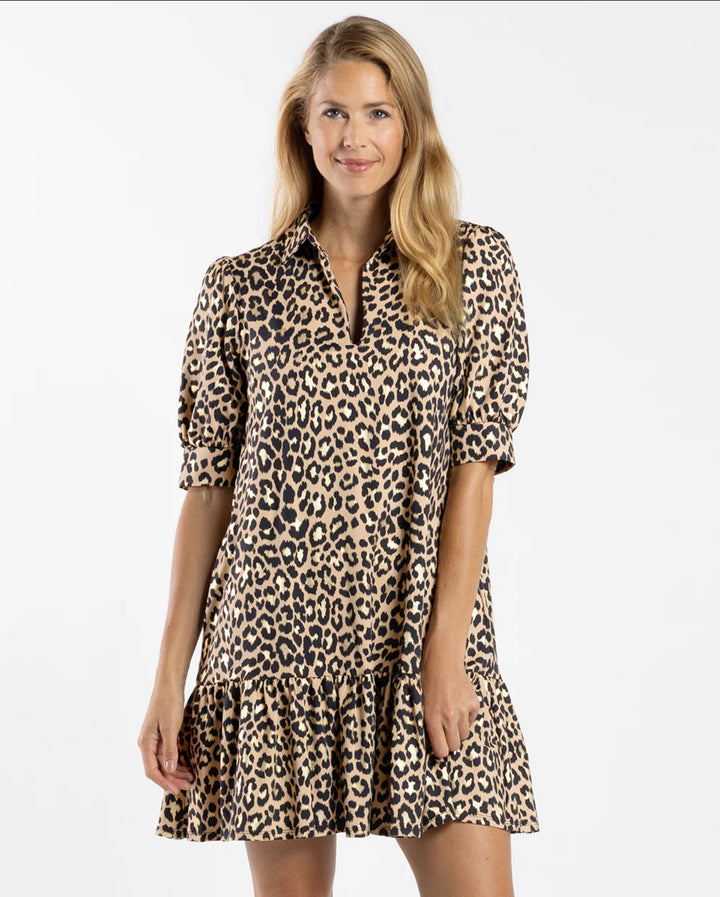 Jude Connally Tierney Dress - Cheetah Gold