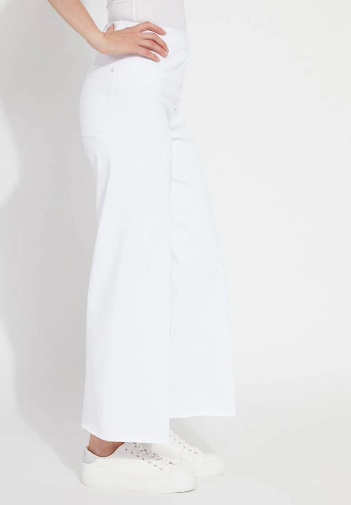 Lysse Erin Wide Leg Denim Pant- White