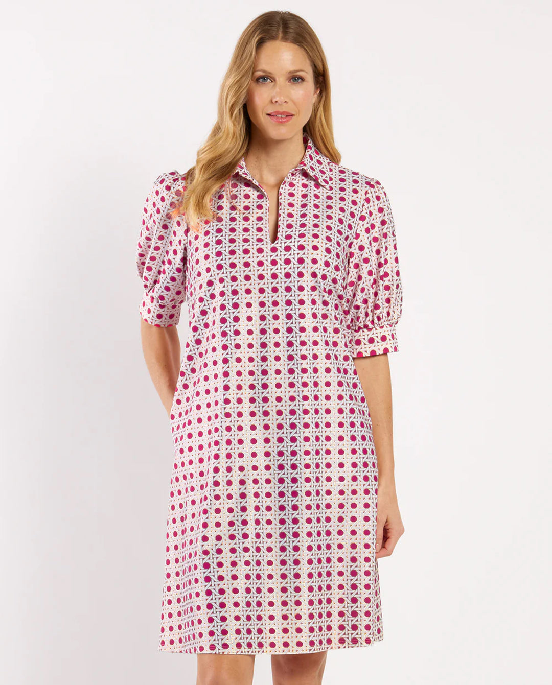Jude Connally Emerson Dress - Petite Ratton Raspberry Gold