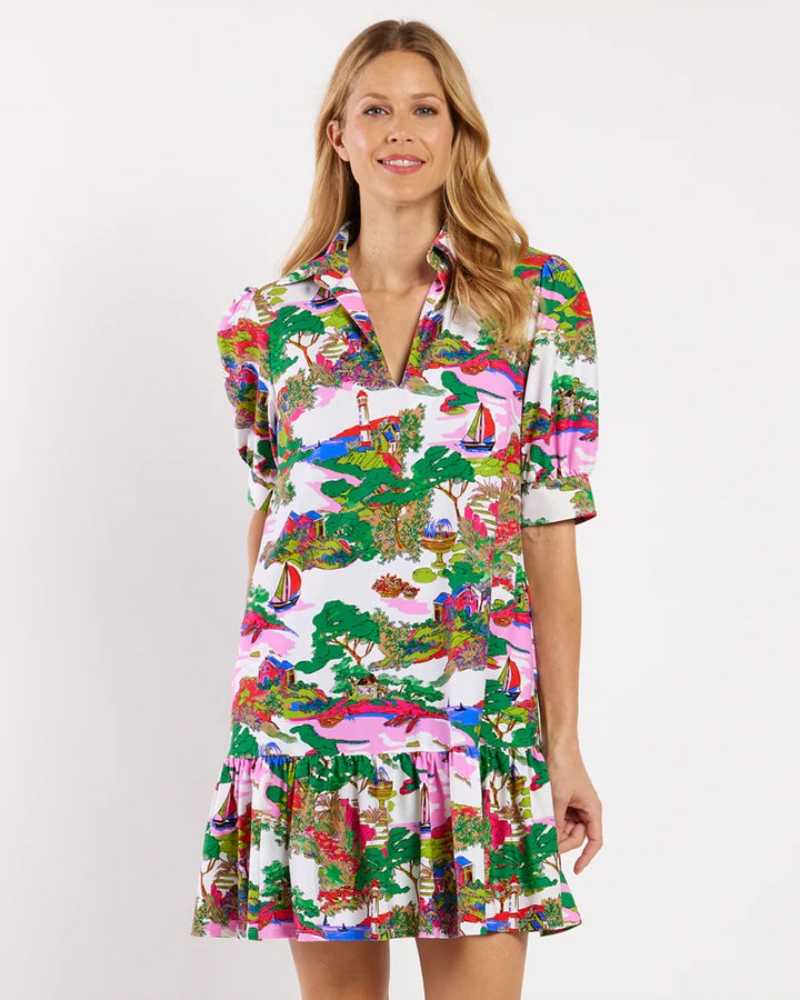 Jude Connally Tierney Dress - Seaside Escape White