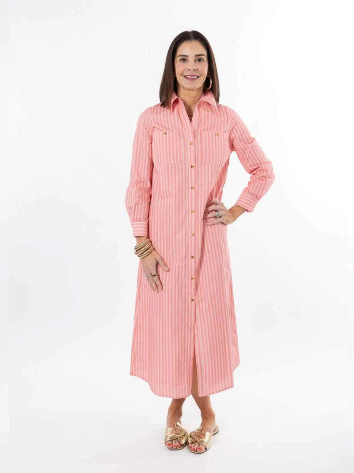Harper Dress - Pink Stripe