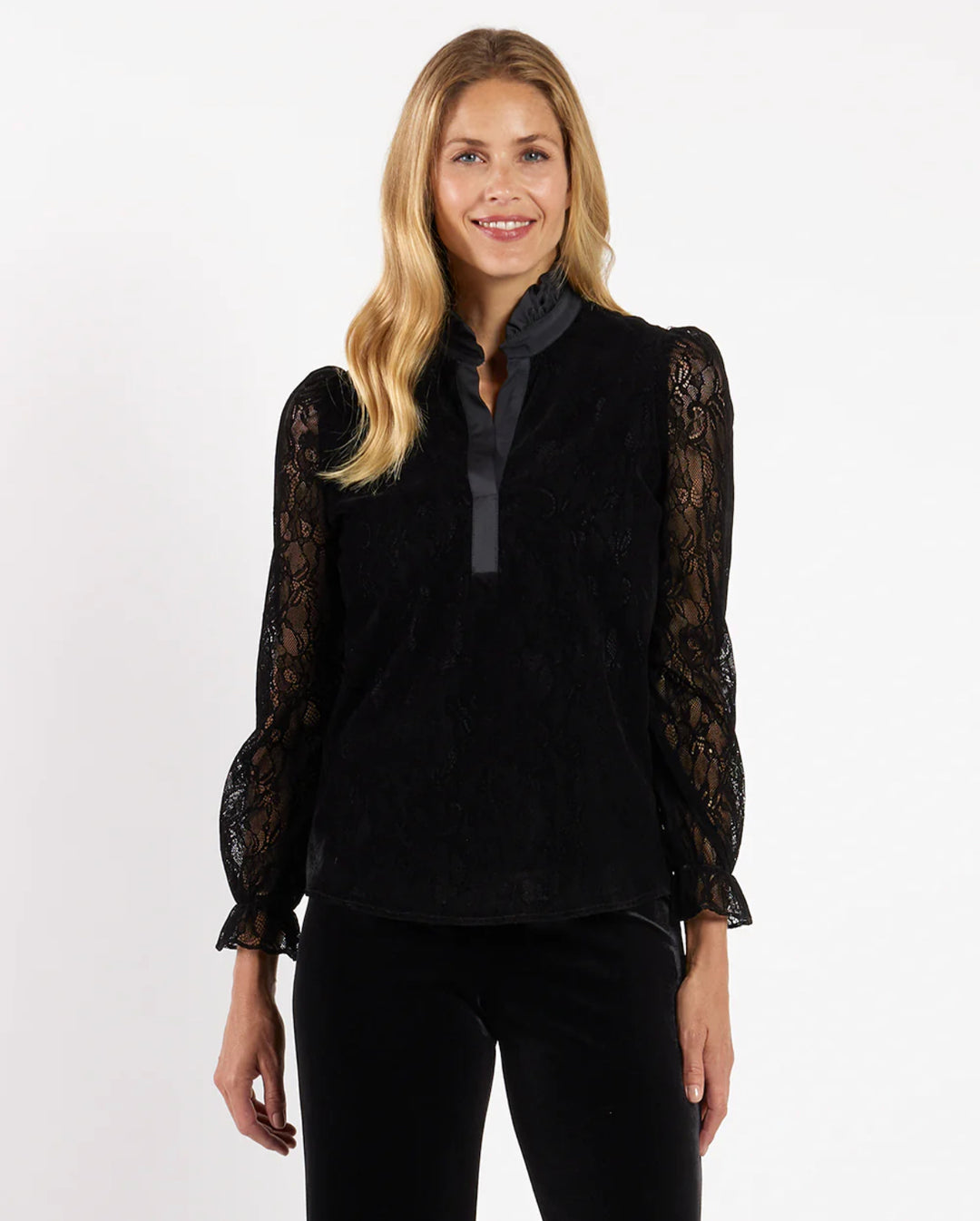 Jude Connally Teri Top Flocked Lace