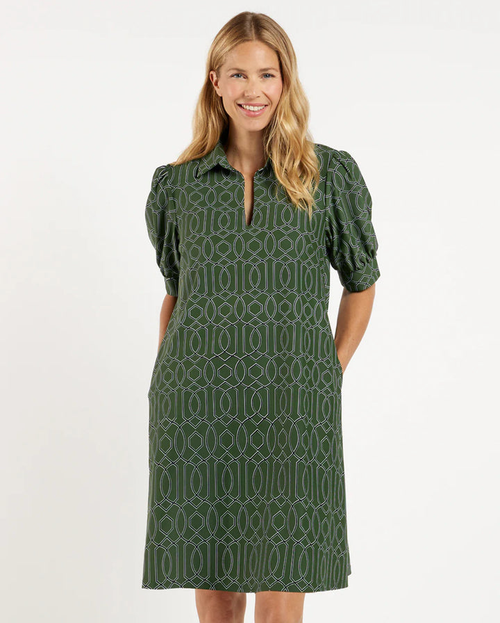 Jude Connally Emerson Dress - Garden Gate Loden