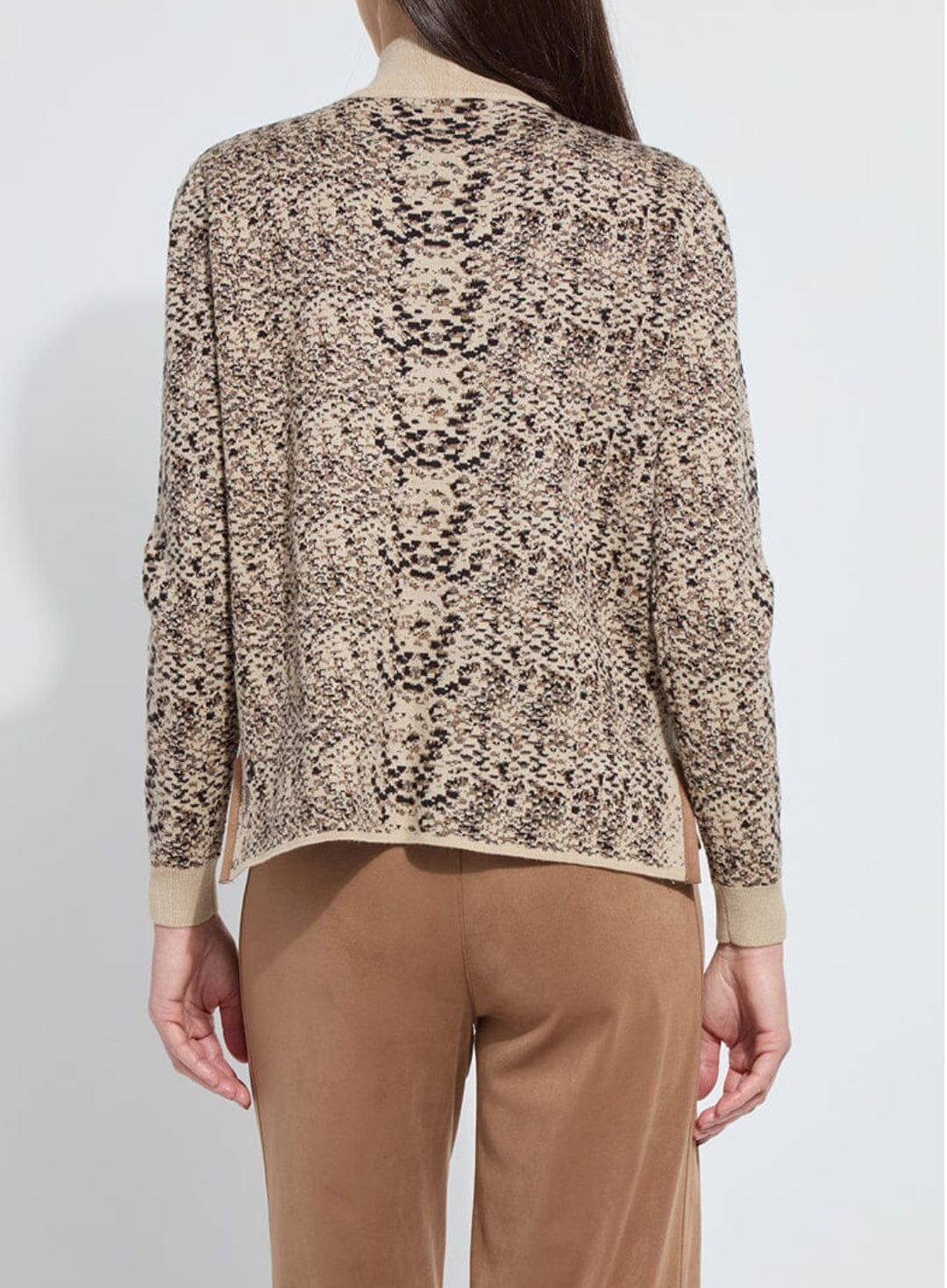 Lysse Declan Mock Neck Jacquard Sweater