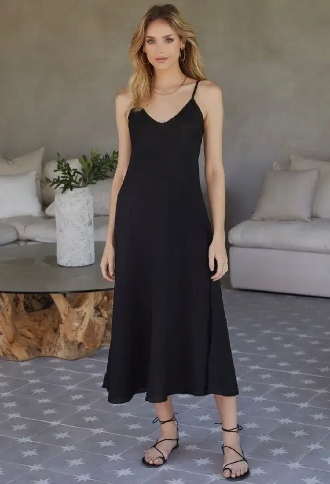 Milio Milano Linen Maxi Slip Dress