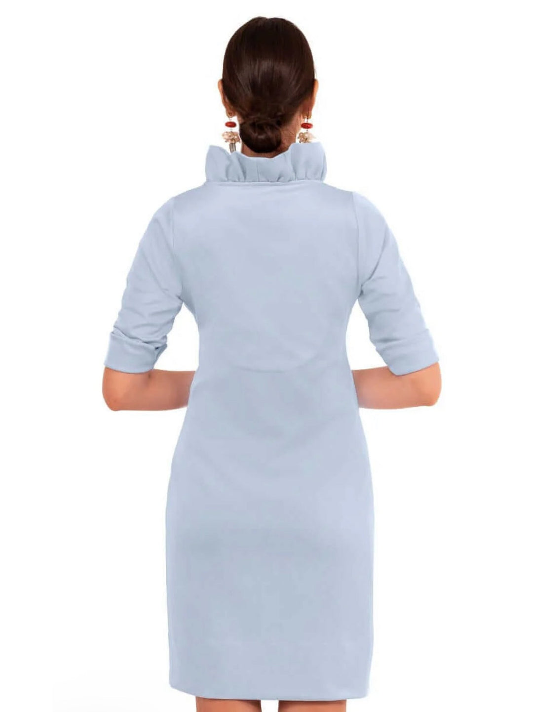 Solid Ruffneck Dress - Periwinkle