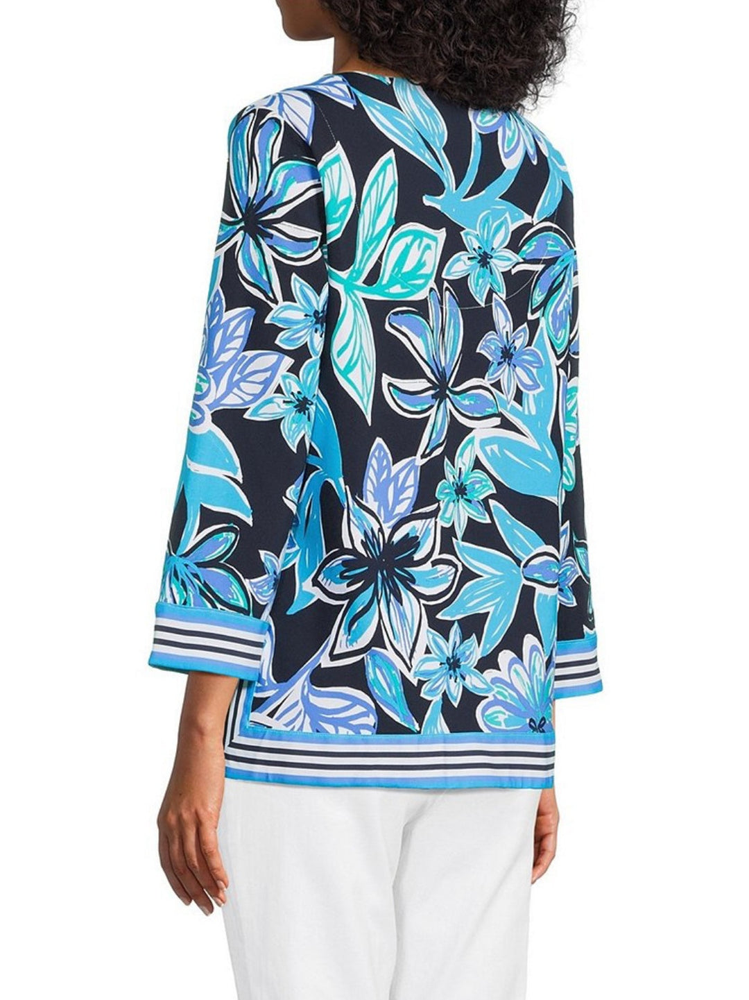 Multiples 3/4 Sleeve Top - Spring Tide