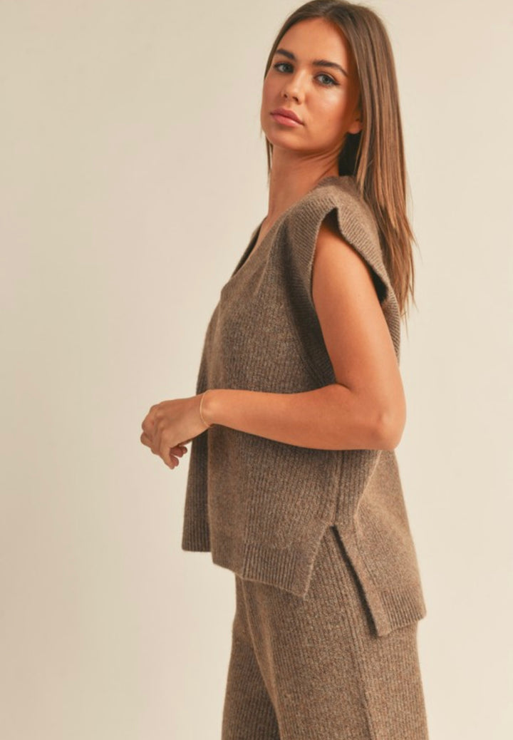 V-Neck Sweater Set