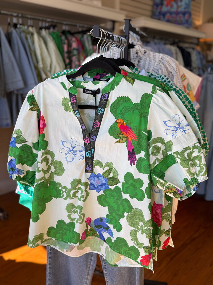 Maude Vivante Raya Top - Forest Flutter