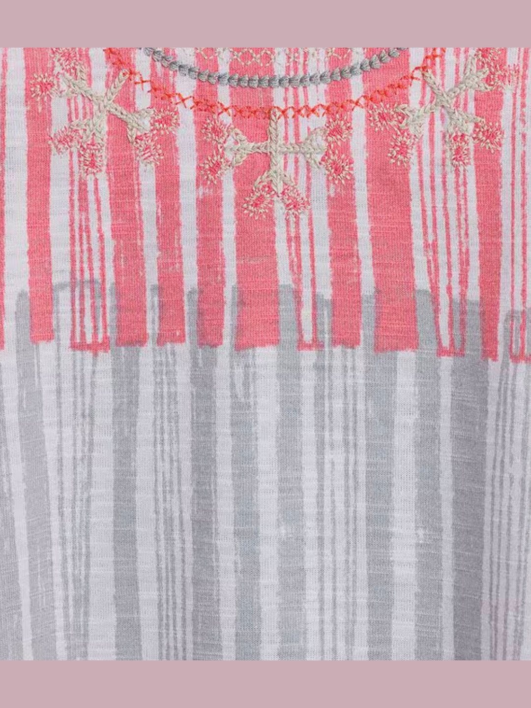 Garden Party 3/4 Sleeve Top w/ Embroidery
