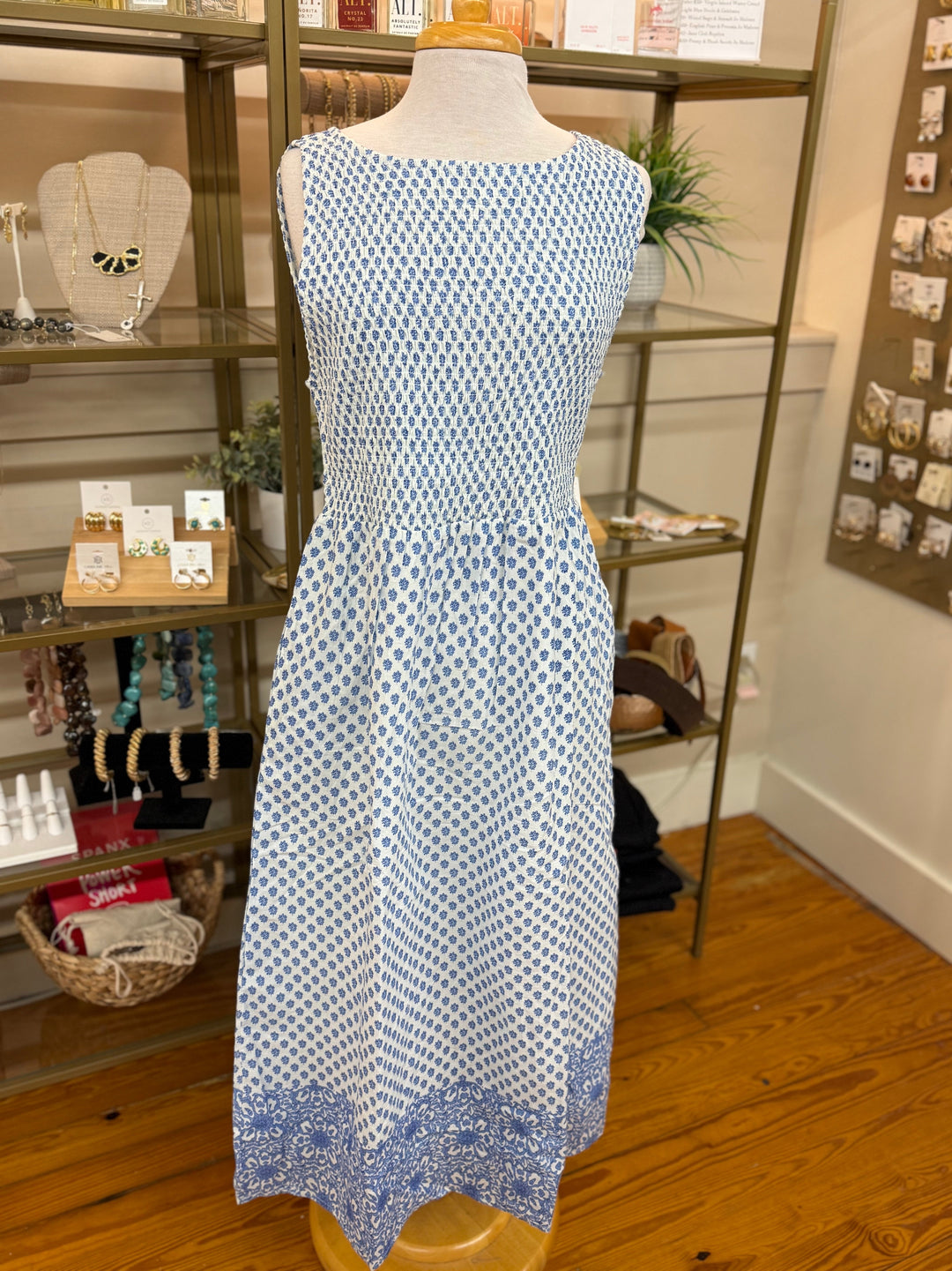 Blue Willow Midi Dress – Bo & Company