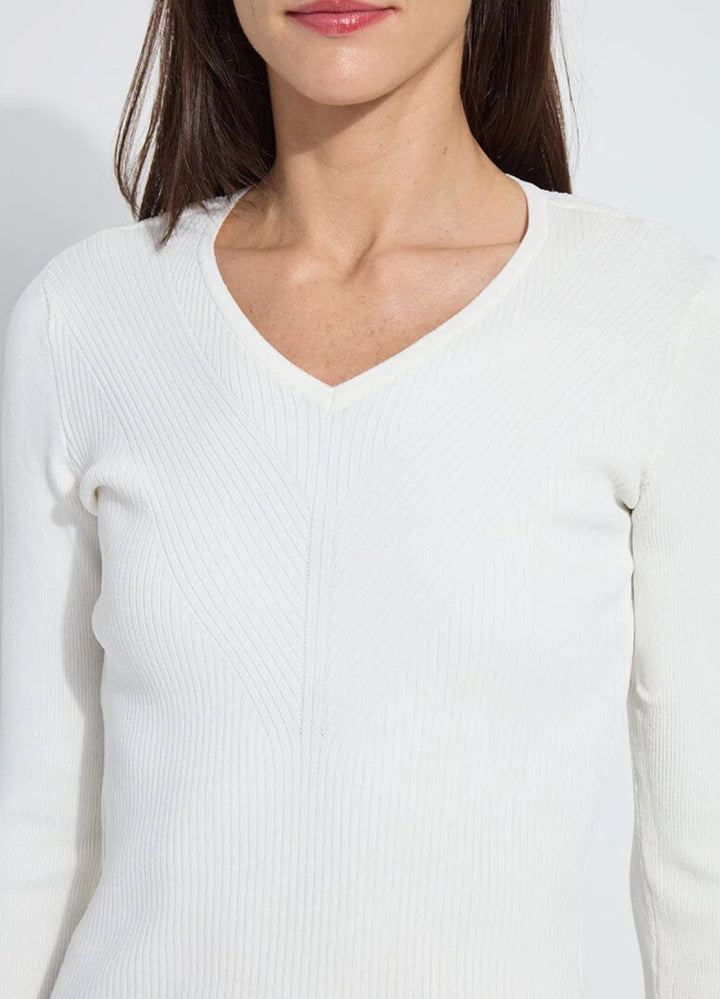 Lysse Adette V-Neck Ribbed Sweater