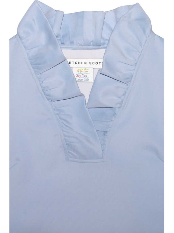 Solid Ruffneck Dress - Periwinkle