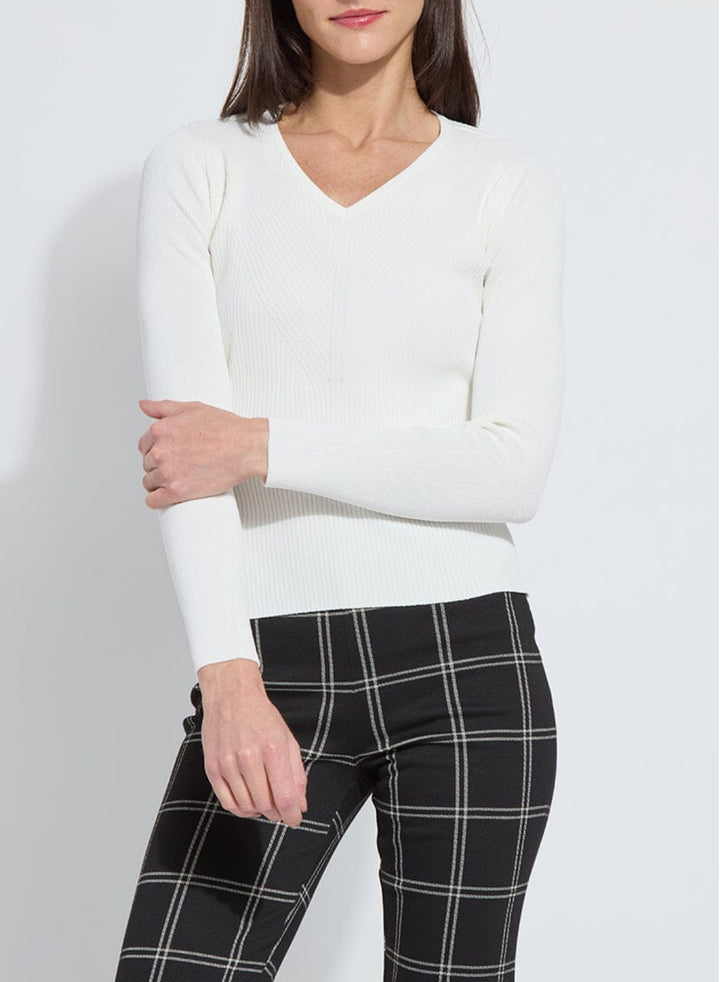 Lysse Adette V-Neck Ribbed Sweater