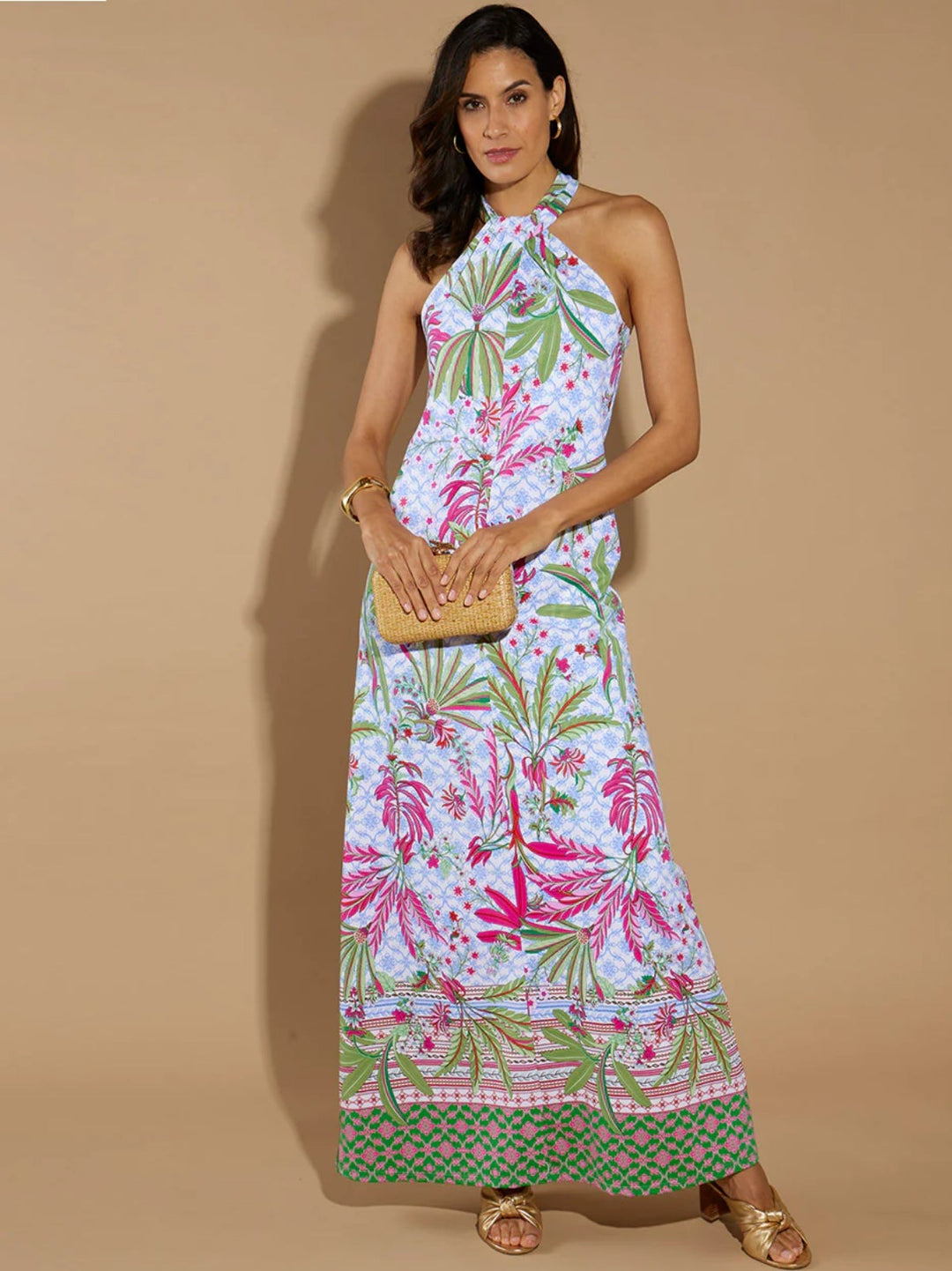 Jude Connally Bernadette Dress - Palm Royal White Bo & Company Jude Connally Bernadette Dress - Palm Royal White Bo & Company