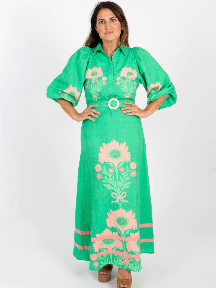 Lyla Dress- Pink Henrietta