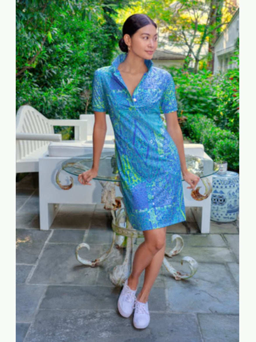 Gretchen Scott Serve It Up Dress - Turquoise