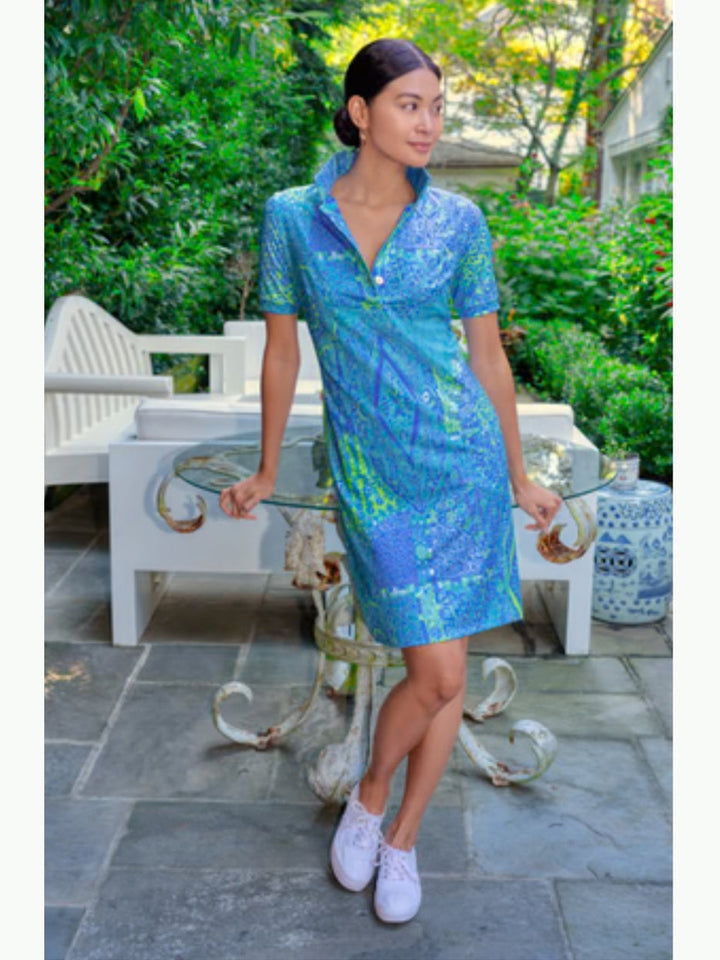 Gretchen Scott Serve It Up Dress - Turquoise