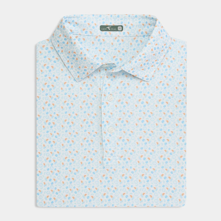 Genteal Printed Performance Polo