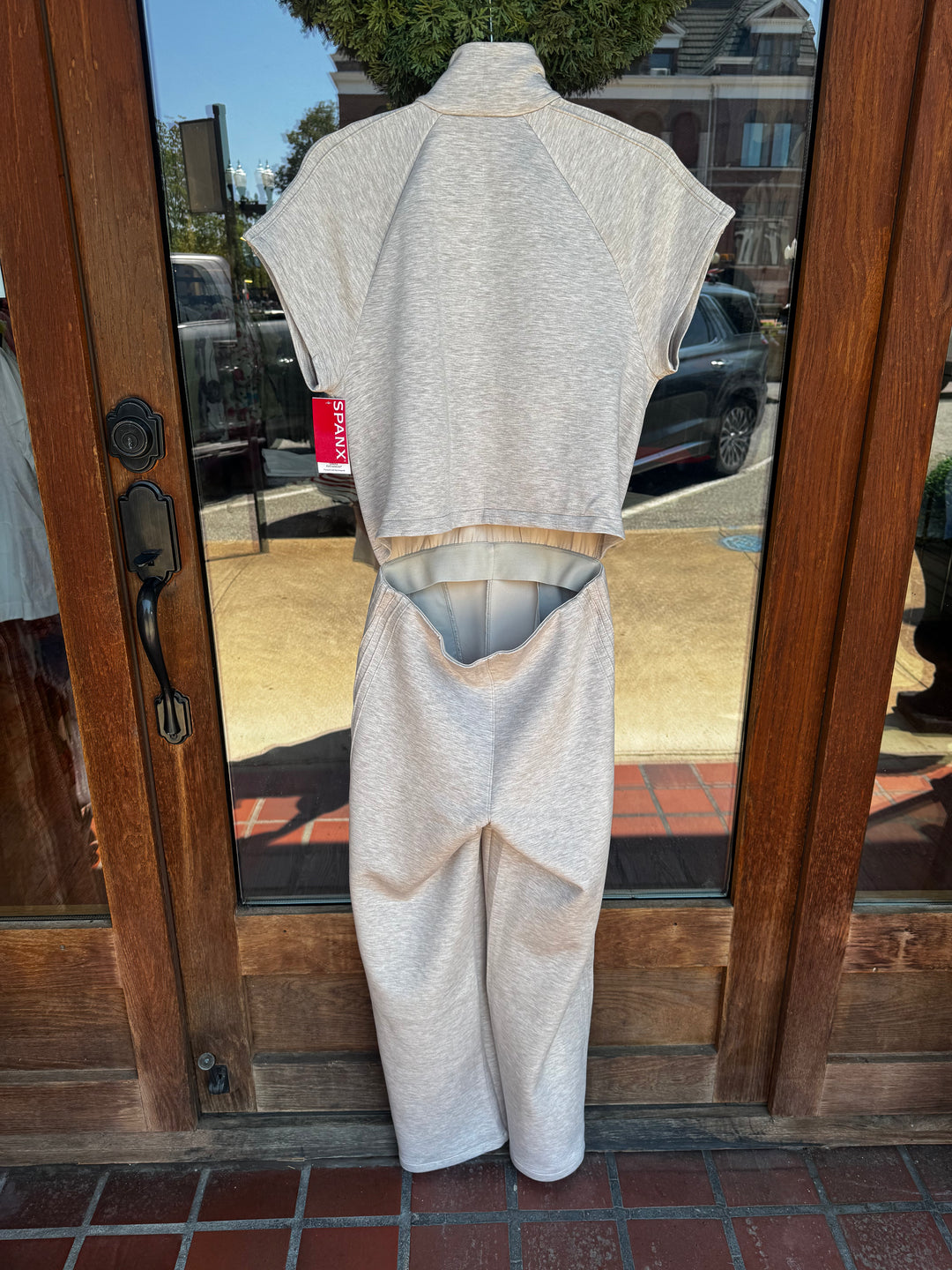 Pintuck Half Zip Jumpsuit