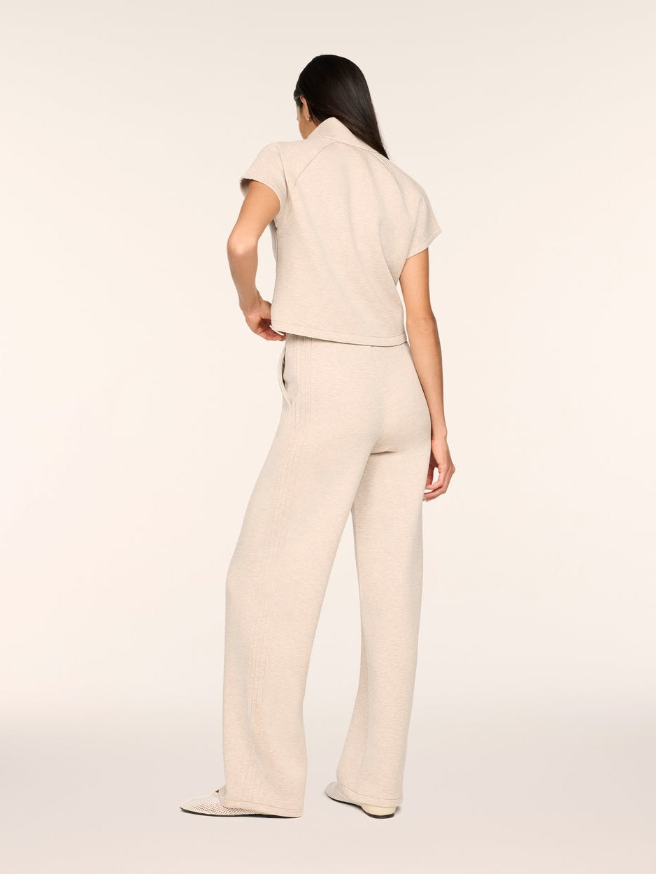 Pintuck Half Zip Jumpsuit
