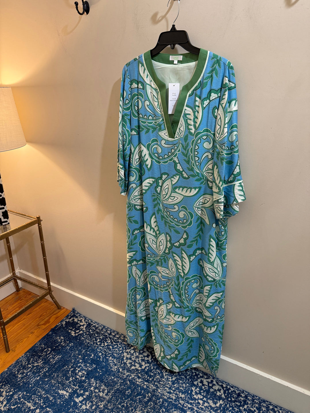 Jade Green Paisley Maxi Dress
