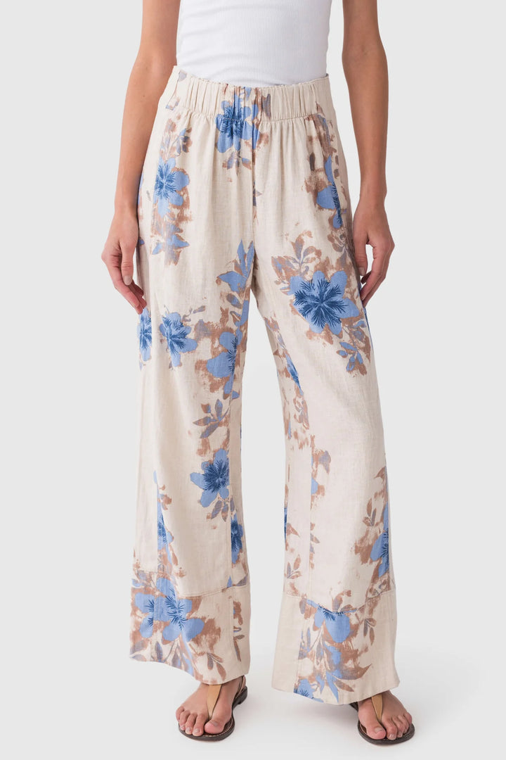 Free People Days End Linen Pull On Pant