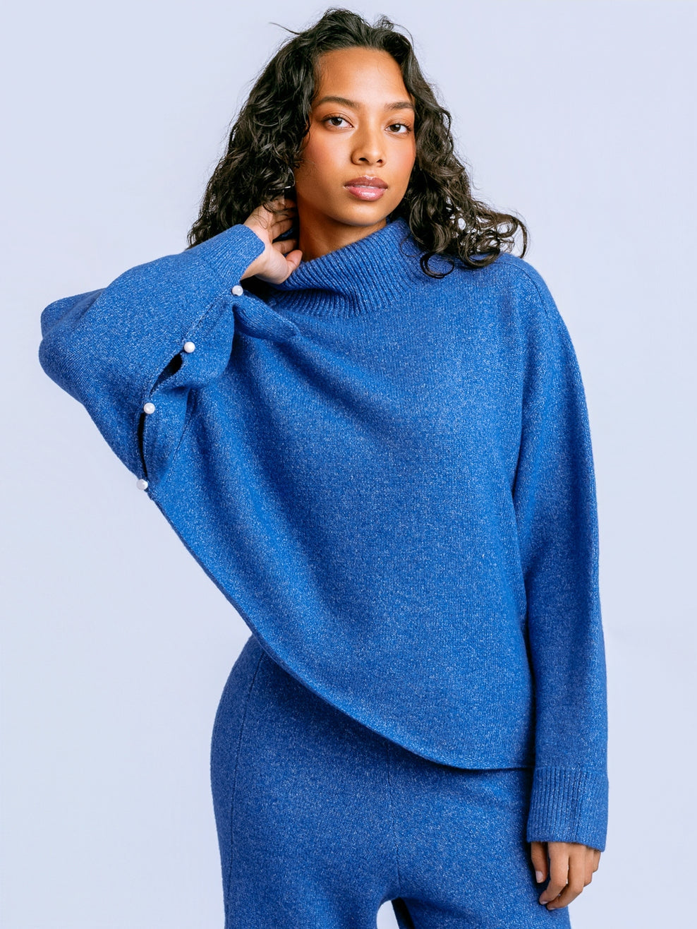 Kerisma Echo Turtleneck Sweater- China Blue