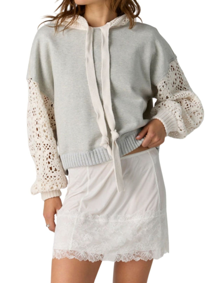 Free People Laced In Hoodie - Heather Grey