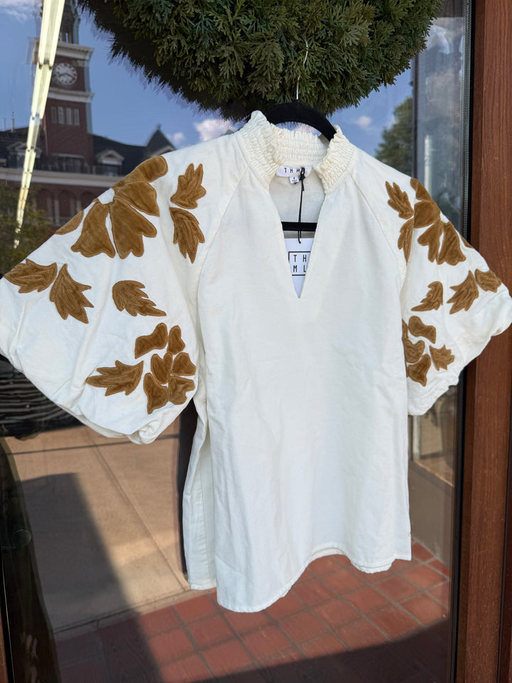 THML Leaf Applique Top