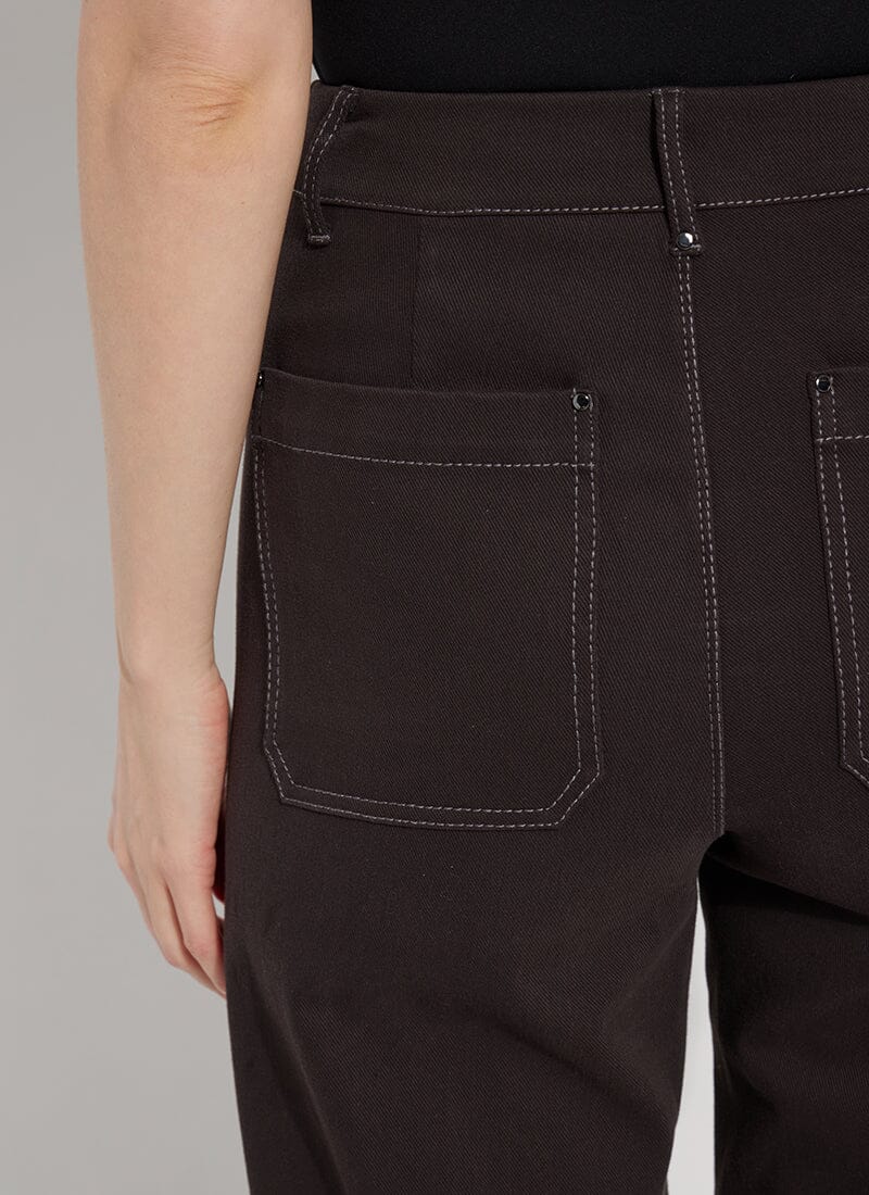 Lysse Erin Wide Leg Denim Pant - Double Espresso